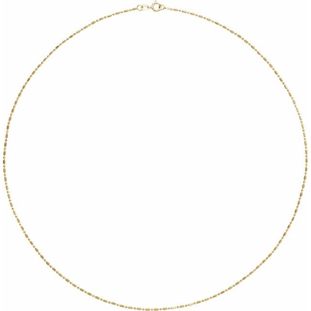 ALTERNATING BEAD CHAIN - Yellow Gold