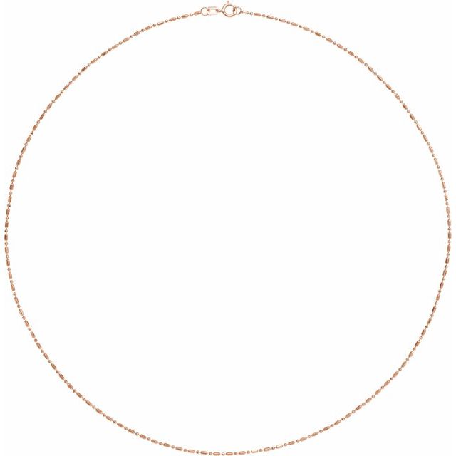 ALTERNATING BEAD CHAIN - Rose Gold