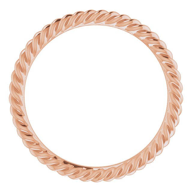 14K SKINNY ROPE BAND - Rose Gold