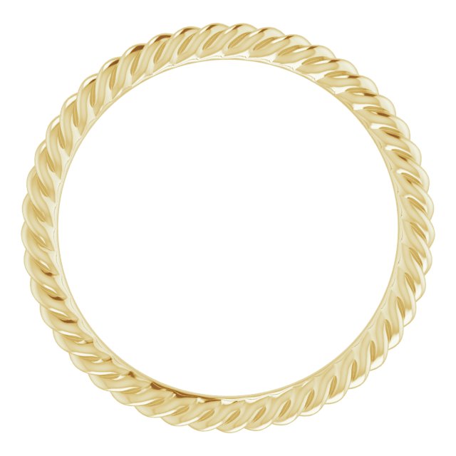 14K SKINNY ROPE BAND - Yellow Gold