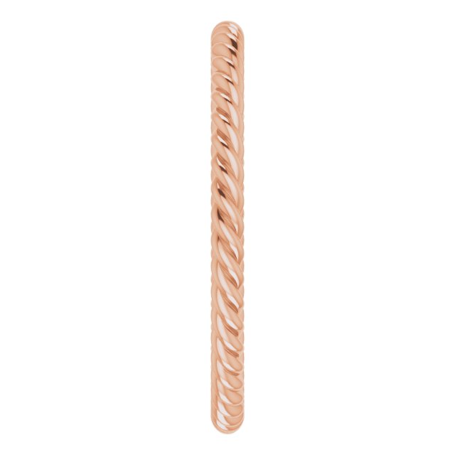 14K SKINNY ROPE BAND - Rose Gold