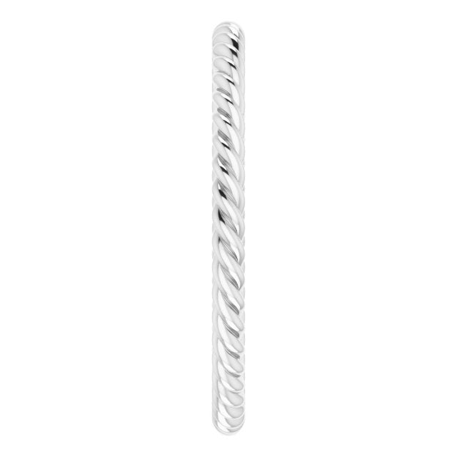 14K SKINNY ROPE BAND - White Gold