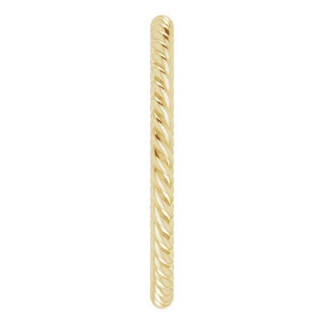 14K SKINNY ROPE BAND - Yellow Gold