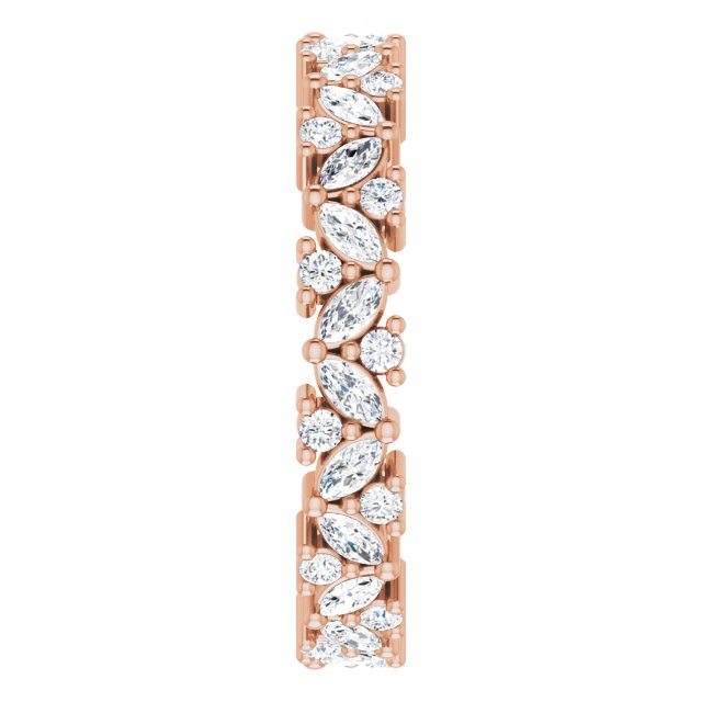 1 CTW MARQUISE CLUSTER ETERNITY BAND