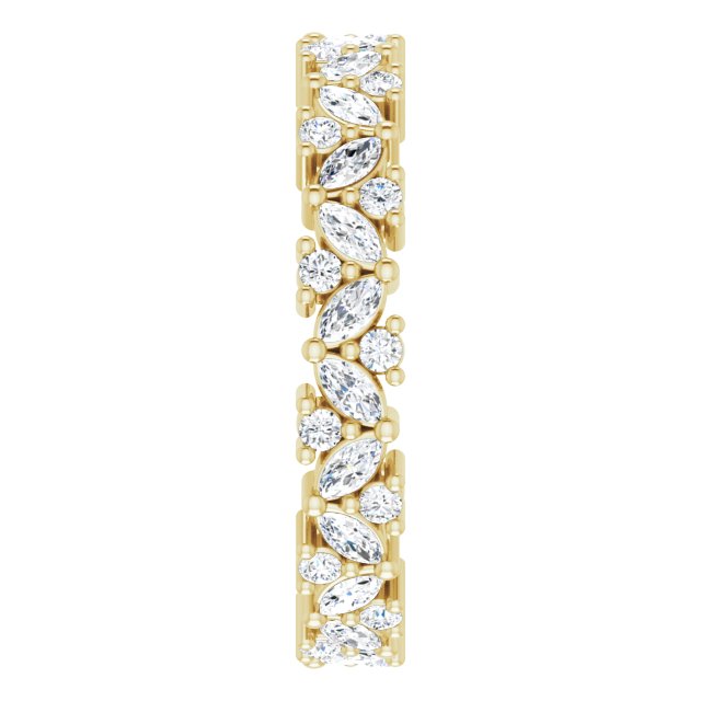 1 CTW MARQUISE CLUSTER ETERNITY BAND