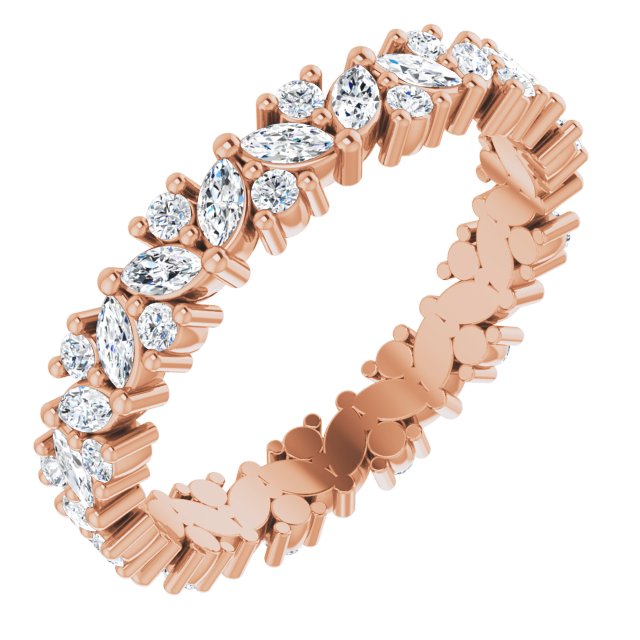 1 CTW MARQUISE CLUSTER ETERNITY BAND