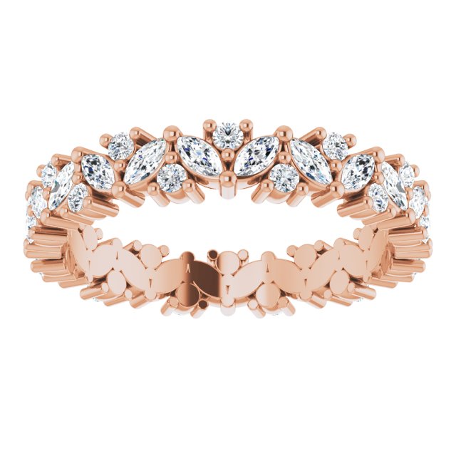 1 CTW MARQUISE CLUSTER ETERNITY BAND