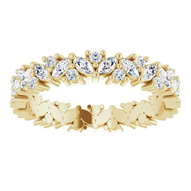 1 CTW MARQUISE CLUSTER ETERNITY BAND