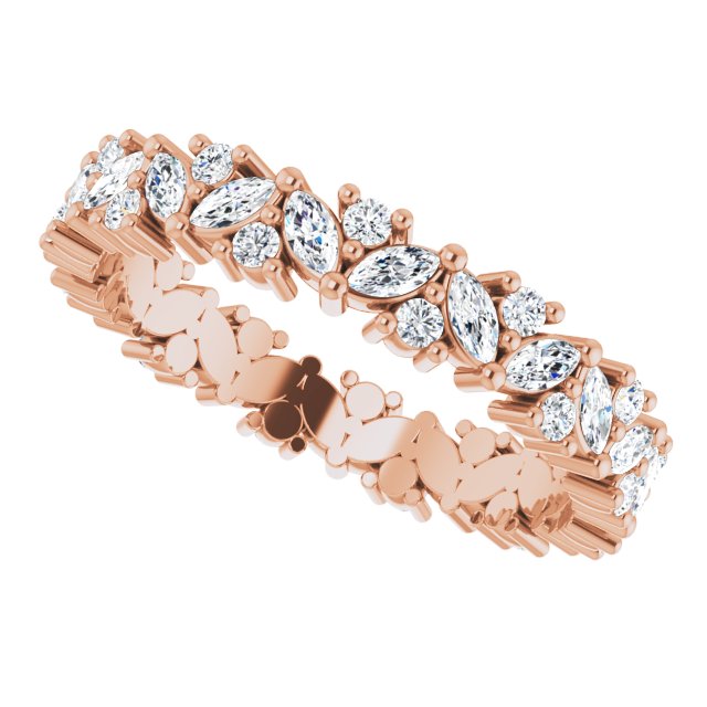 1 CTW MARQUISE CLUSTER ETERNITY BAND