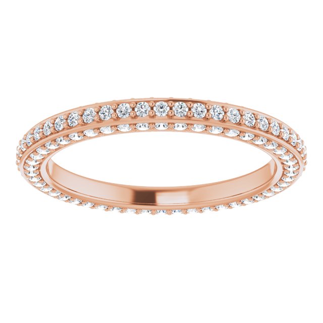 ¾ CTW DIAMOND THREE-SIDED ETERNITY BAND