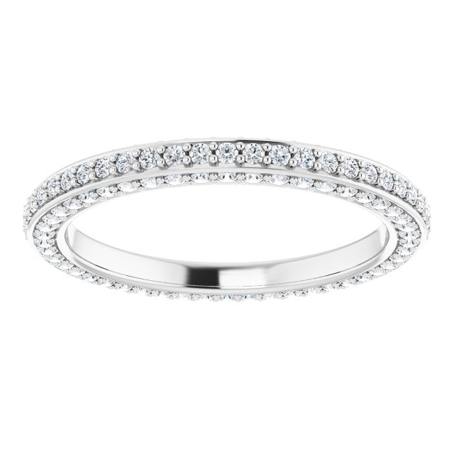¾ CTW DIAMOND THREE-SIDED ETERNITY BAND