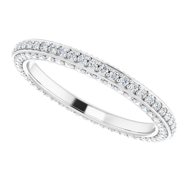 ¾ CTW DIAMOND THREE-SIDED ETERNITY BAND