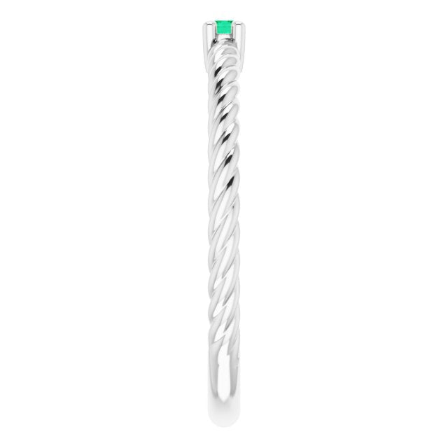 EMERALD ROPE RING
