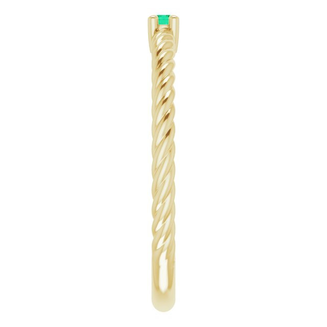 EMERALD ROPE RING