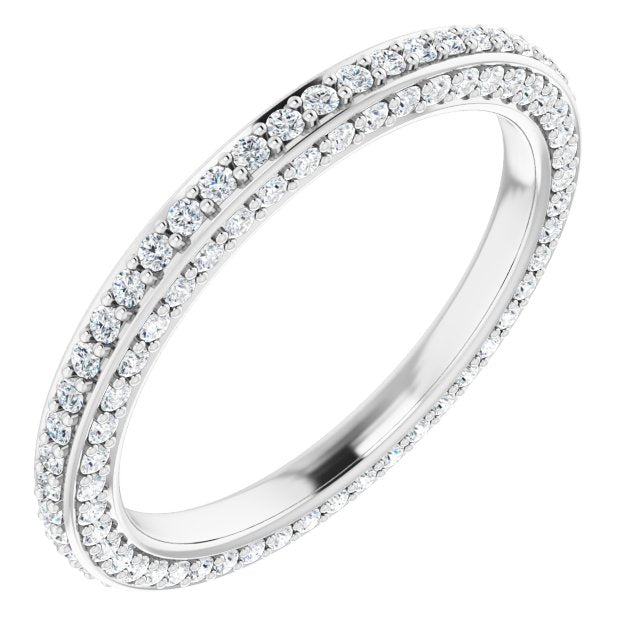 ¾ CTW DIAMOND THREE-SIDED ETERNITY BAND