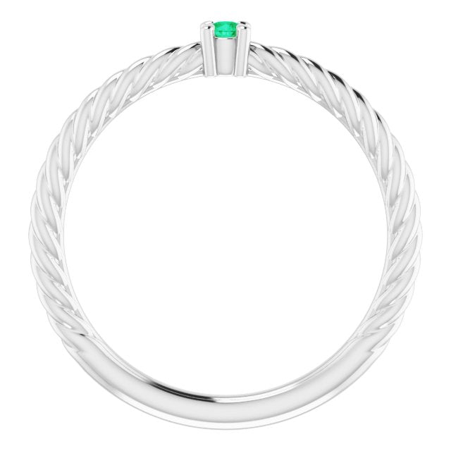 EMERALD ROPE RING