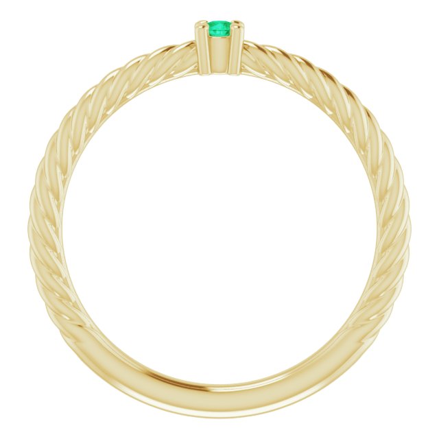EMERALD ROPE RING
