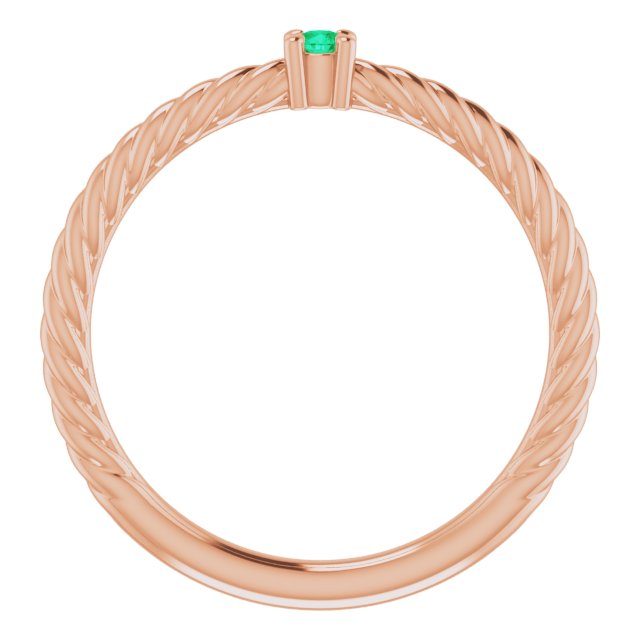 EMERALD ROPE RING
