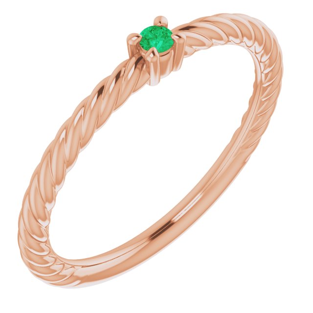 EMERALD ROPE RING