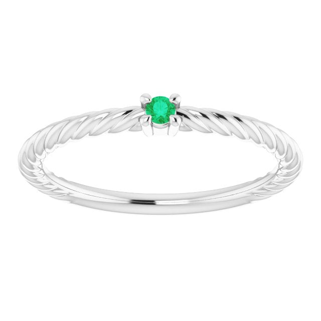 EMERALD ROPE RING