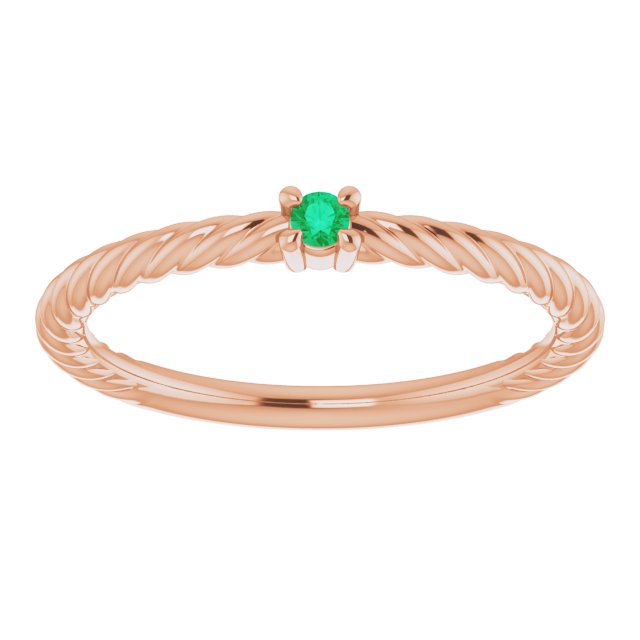 EMERALD ROPE RING