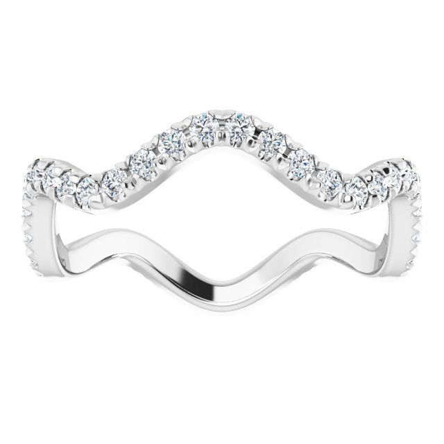 FRENCH SET ETERNITY BAND - 14K White Gold
