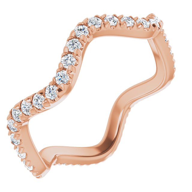 FRENCH SET ETERNITY BAND - 14K Rose Gold