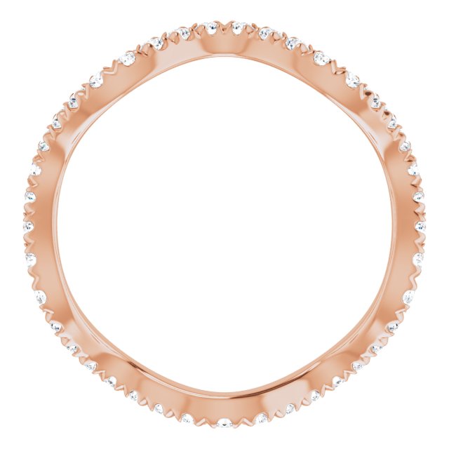 FRENCH SET ETERNITY BAND - 14K Rose Gold