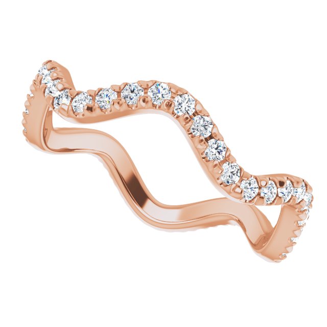 FRENCH SET ETERNITY BAND - 14K Rose Gold