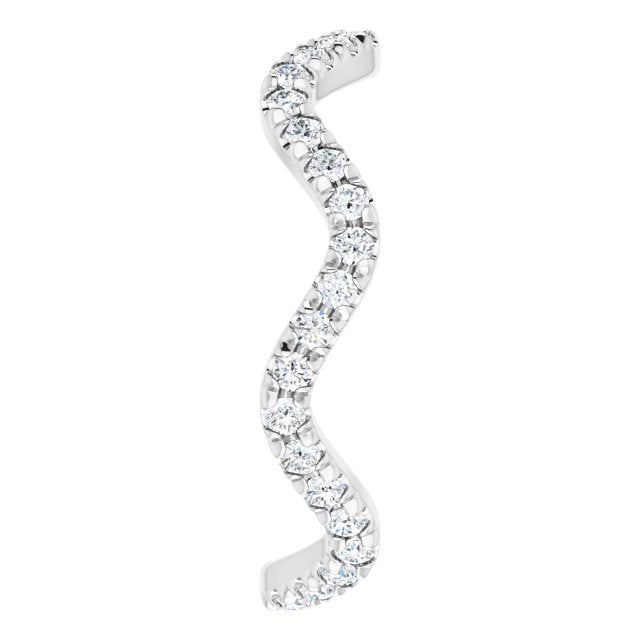 FRENCH SET ETERNITY BAND - 14K White Gold