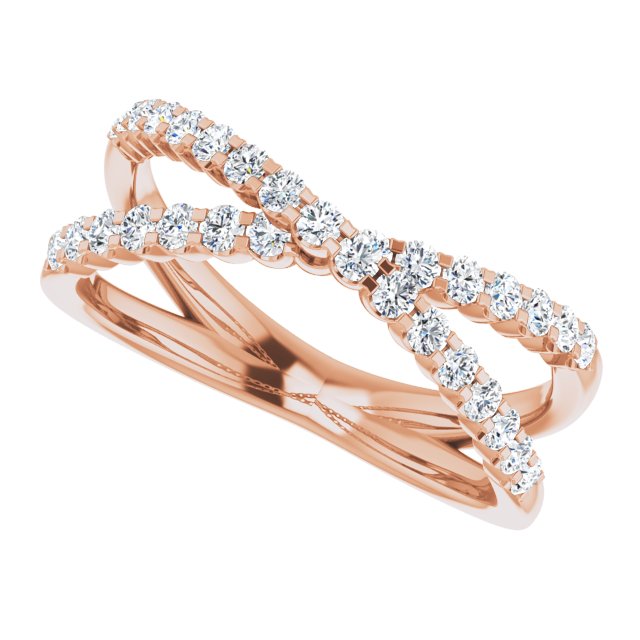 DIAMOND CRISS-CROSS RING