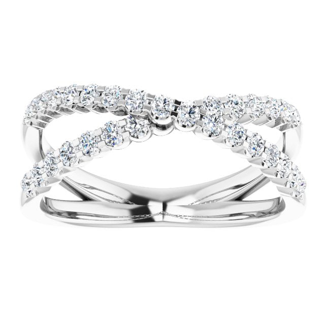 DIAMOND CRISS-CROSS RING