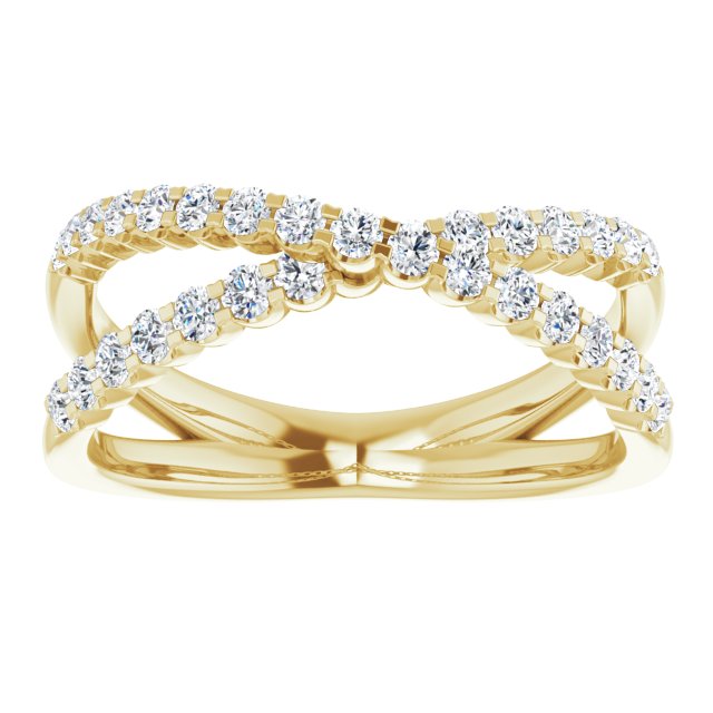 DIAMOND CRISS-CROSS RING