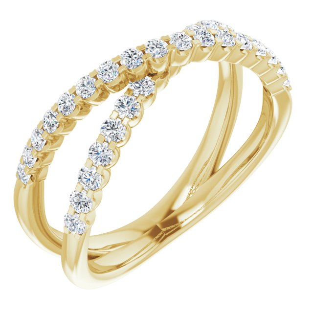 DIAMOND CRISS-CROSS RING