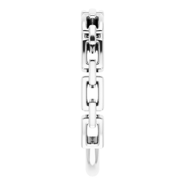 CHAIN LINK RING - White Gold
