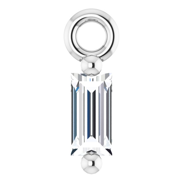DIAMOND STRAIGHT BAGUETTE DANGLE