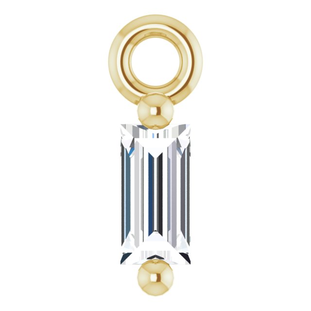 DIAMOND STRAIGHT BAGUETTE DANGLE