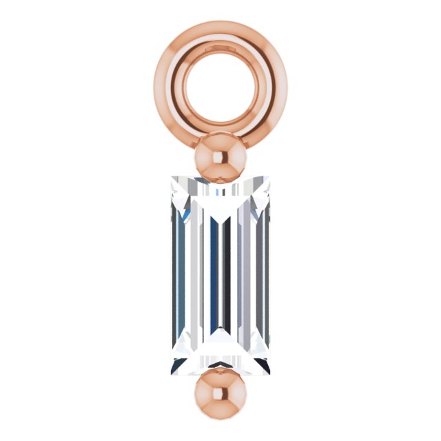 DIAMOND STRAIGHT BAGUETTE DANGLE