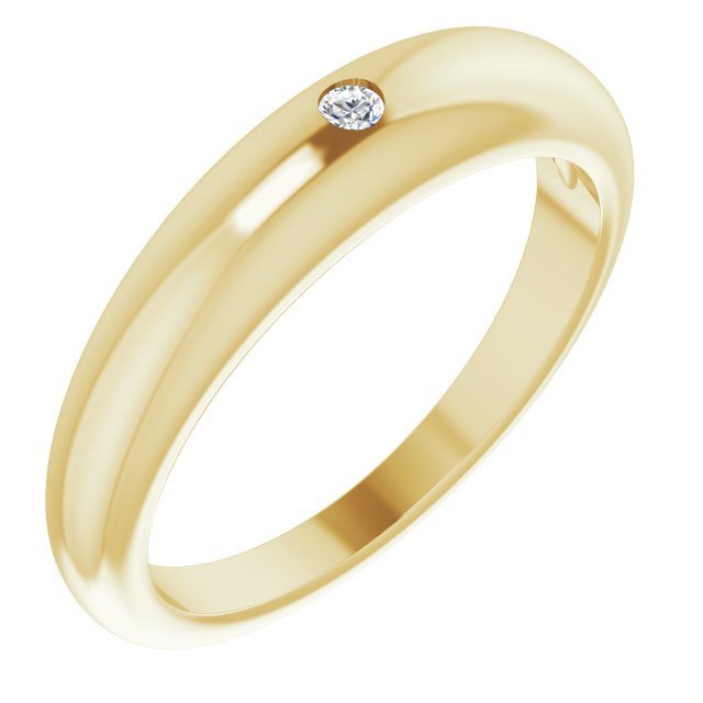 DIAMOND DOME RING - 14K Yellow Gold