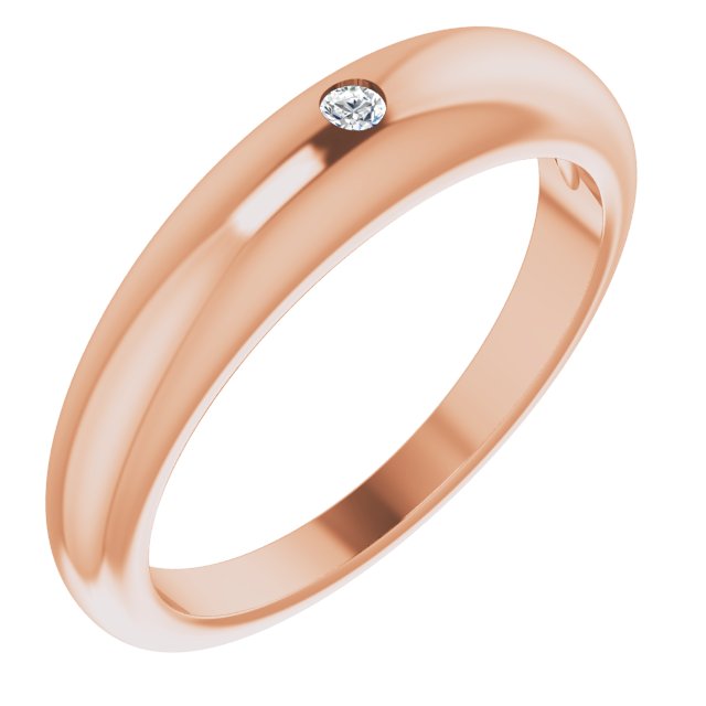 DIAMOND DOME RING - 14K Rose Gold