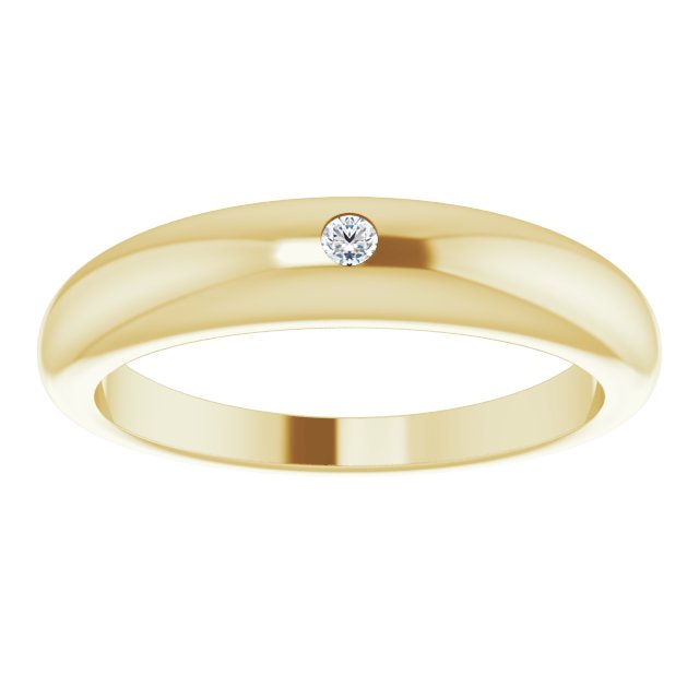 DIAMOND DOME RING - 14K Yellow Gold
