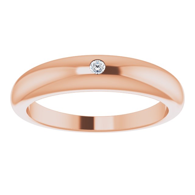 DIAMOND DOME RING - 14K Rose Gold