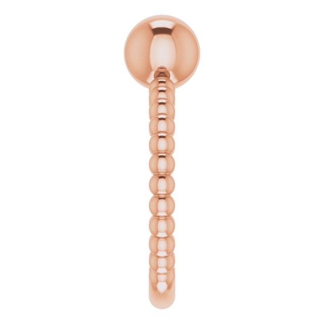 METAL BALL RING - 14K Rose Gold