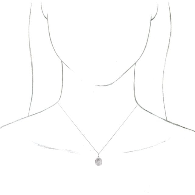 DIAMOND BUDDHA NECKLACE - 14K White Gold