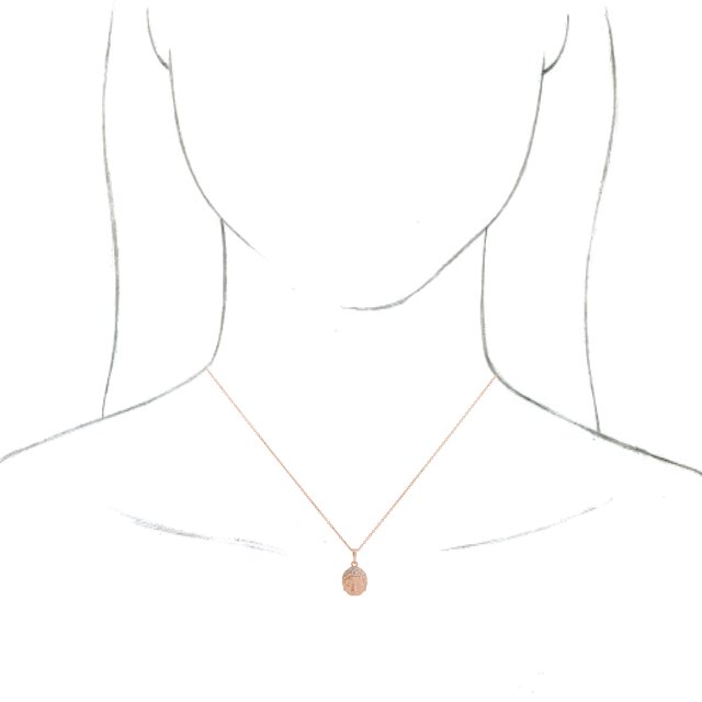 DIAMOND BUDDHA NECKLACE - 14K Rose Gold