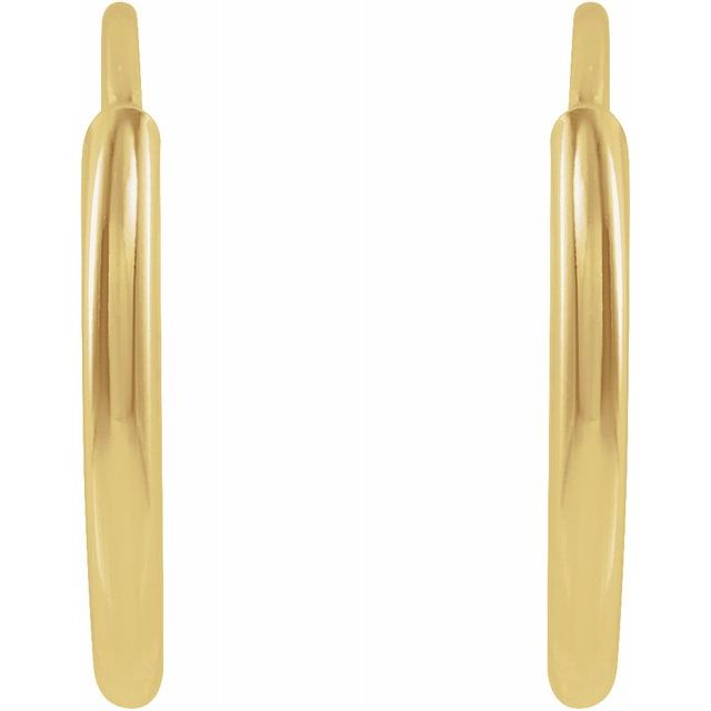 14K THIN HOOP EARRINGS - Yellow Gold