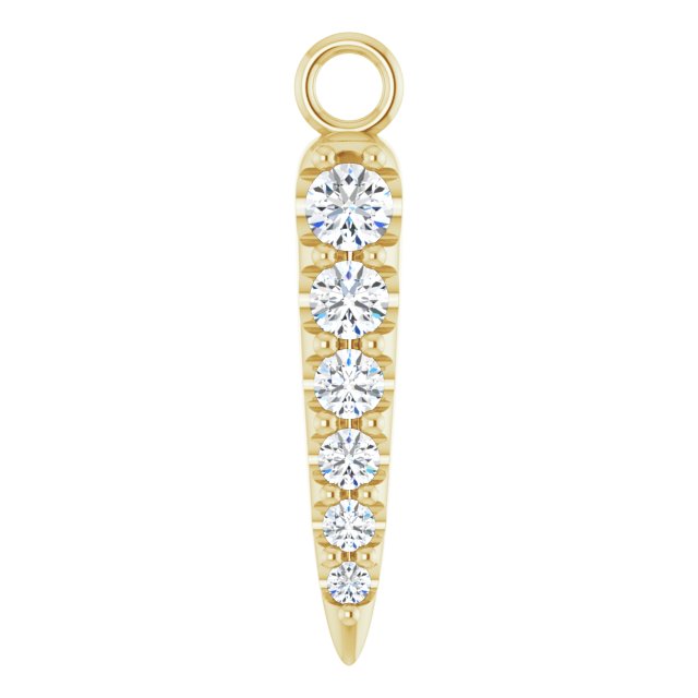 DIAMOND GRADUATED SPIKE DANGLE