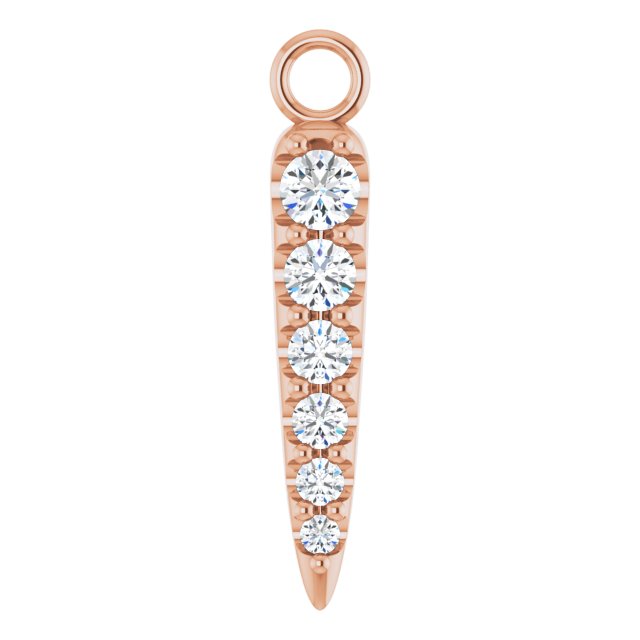 DIAMOND GRADUATED SPIKE DANGLE