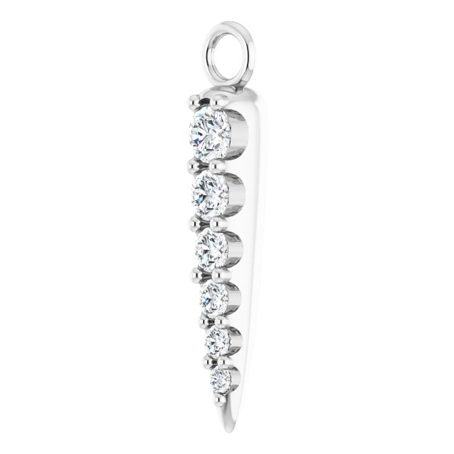 DIAMOND GRADUATED SPIKE DANGLE
