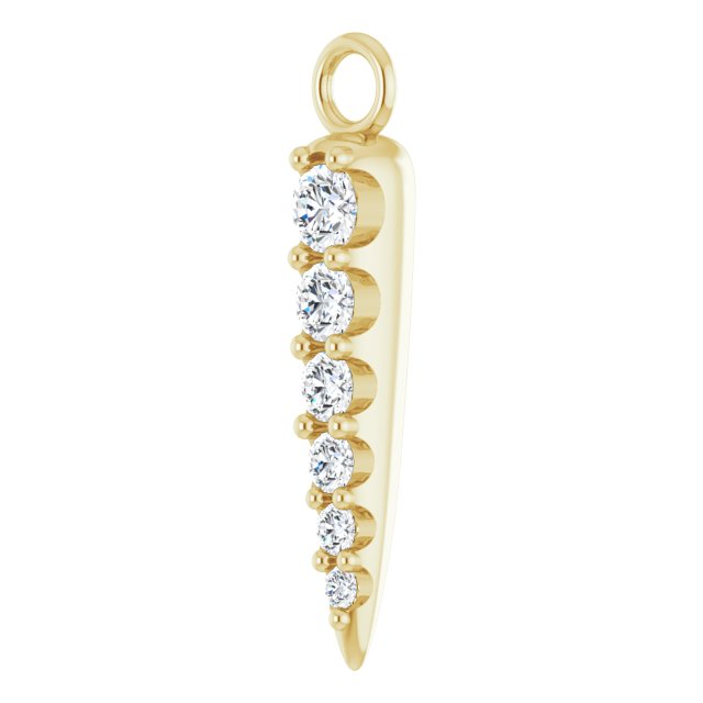 DIAMOND GRADUATED SPIKE DANGLE